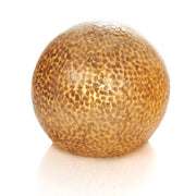 Unusual Callisto globe Lamp by Collectiviste, made of gold oyster shell 