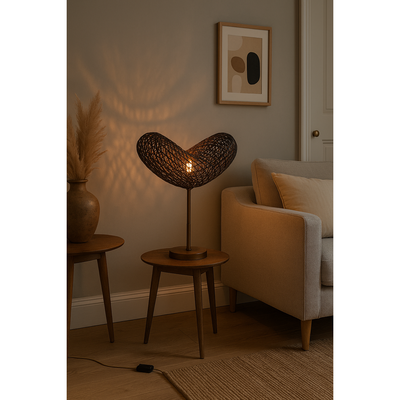 Truffle Brass Rattan Table Lamp