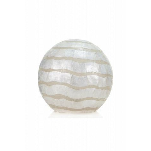 Mares Globe Lamp by Collectiviste - Unique White Shell Table Lamp