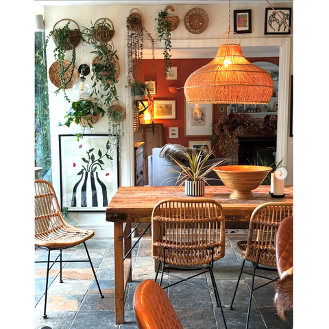 Rustic Rattan Light Shade