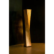 Unusual Callisto Twist Floor Lamp by Collectiviste - Tall Sculpture Lamp, handcrafted from gold oyster shell 