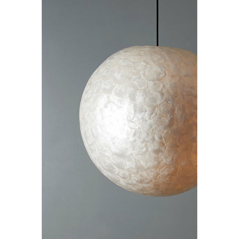 Globe pendant light, handmade from mother of pearl. 60cm extra large lamp shade.