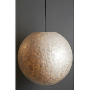 60cm lampshade globe - white mother of pearl. Handcrafted lighting by Collectiviste.