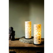 Tall bedside lighting (40cm) - Table Lamp Pair handmade with oyster shells by Collectiviste. 