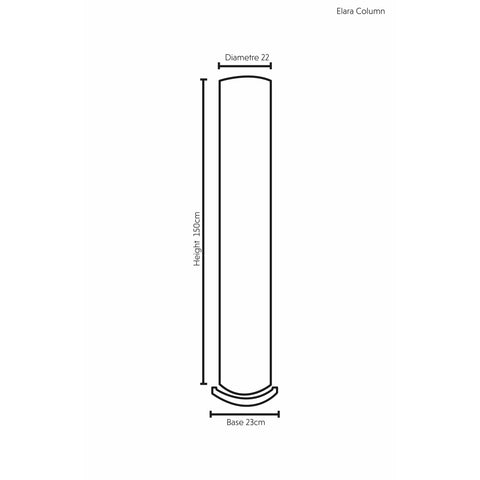 Dimension Illustration Elara Cylinder Floor Lamp 150cm