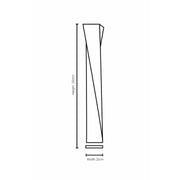 Dimension Illustration Elara White Twisted Floor Lamp