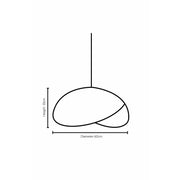Dimension drawing for Truffle rattan lamp shade 60cm