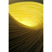 Close up of the intricate bamboo weaving of the Kyoto bamboo lampshade by Collectiviste.