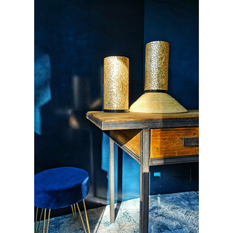 Gold table lamp pair. Callisto by Collectiviste lighting.
