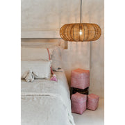 Woven lamp shade in girl's bedroom. Twinkle by Collectiviste.