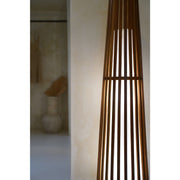 Close up of Manhattan wooden floor lamp by Collectiviste.