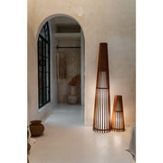 Modern wooden floor and table lamps in loft style living. Manhattan by Collectiviste.