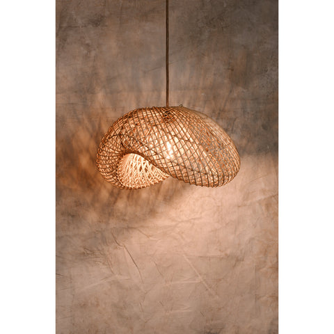 Modern rattan lighting. Portobello lampshade by Collectiviste.