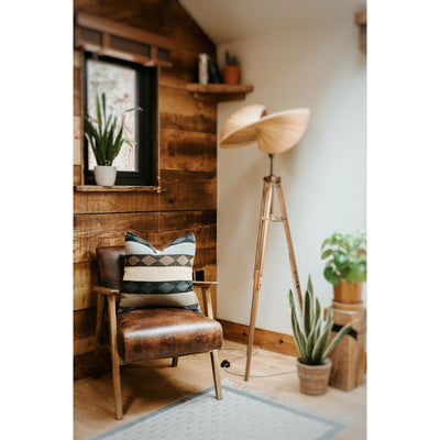 Summer log cabin decor ideas. Handloomed cushion by Collectiviste.