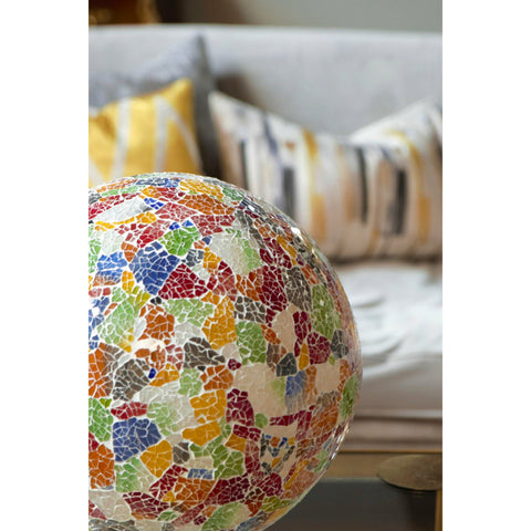 Stained glass globe lamp 40cm. Colourful lamp for living room by Collectiviste