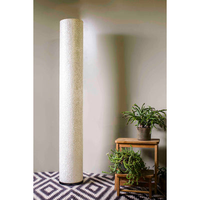 White Cylinder Floor Lamp 150cm - Elara by Collectiviste. Chic Statement Lighting