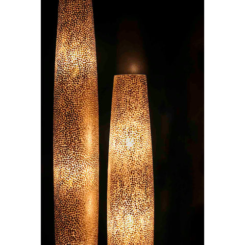 Callisto gold shell floor lamps by Collectiviste (ON)
