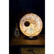 Statement lamp 45cm x 45cm - handcrafted with oyster shells by Collectiviste