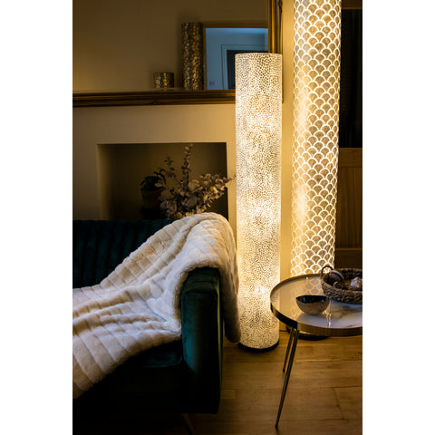 Mother of pearl floor lighting by Collectiviste